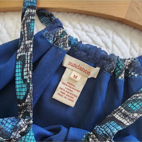 Sundance reptile print ruffled layer midi/maxi sleeveless dress - Picture 5 of 13